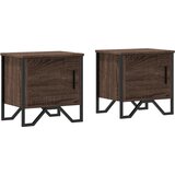 Maison Chic Dvo delni komplet Nočne omarice - Nočne mize rjavi hrast 40x30x40 cm inženirski les, (21688204) Cene