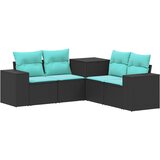  Set sofe 5 kom. Crna i Plava 200 x 200 x 85 cm Slike
