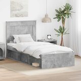  Krevetna konstrukcija s ladicama Betonska siva 100 x 200 cm | shoptok.hr