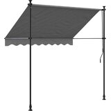 Tenda na uvlačenje antracit 200 x 150 cm od tkanine i čelika | shoptok.hr