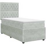  Boxspring krevet s madracem Svjetlosiva 100 x 200 cm Baršun | shoptok.hr