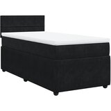 Maison Chic Box spring postelja - Vzmetna postelja z vzmetnico črn 90x190 cm žamet SL11824, (21881875) Cene