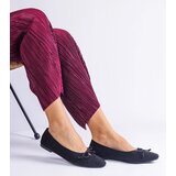 Gemre Black ballet flats with a decorative bow Pollinos | shoptok.hr
