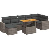 vidaXL 8-dijelni set vrtnih sofa od poliratana s jastucima sivi | shoptok.hr