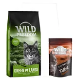 Wild Freedom suha mačja hrana 6,5 kg + Filet Snacks piščanec 100 g gratis! - Adult "Green Lands" jagnjetina - brez žit + Filet Snacks piščanec