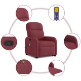  Masažni naslonjač na podizanje od tkanine crvena boja vina | shoptok.hr