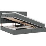 s madracem i skladištem Tamno siva 200 x 200 cm tkanina | shoptok.hr