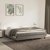The Living Store Posteljni okvir svetlo siv 180x200 cm žamet - Box Spring Posteljni Okvir, (21488380) Cene