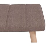  Gugalni stol s stolčkom taupe blago, (20804137) | Shoptok.si