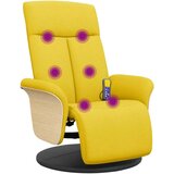  Masažni naslanjač s stolčkom za noge svetlo rumeno bl | Shoptok.si