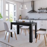 Furnova Jedilna miza črna 120x60x76 cm iverna plošča, (21946507) | Shoptok.si