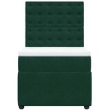Box spring krevet s madracem tamnozeleni 90x190 cm baršunasti | shoptok.hr