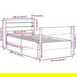  Okvir kreveta bez madraca 90 x 190 cm od masivne borovine | shoptok.hr