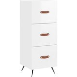  Komoda sjajna bijela 34,5 x 34 x 90 cm od konstruiranog drva | shoptok.hr