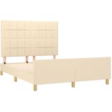  Okvir za krevet bez madraca krem 140 x 190 cm od tkanine | shoptok.hr