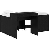 Krevet za djecu s visokim okvirom i stolom Crna 80 x 160 cm | shoptok.hr