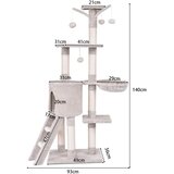  Maca Oaza grebalica i penjalica za mačke 140cm Bež | Eponuda.com