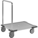 eurokraft pro Ploski voziček iz nerjavnega jekla, nosilnost 150 kg, nakladalna površina 670 x 530 mm | Shoptok.si