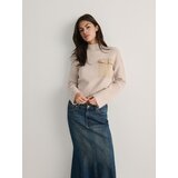 Reserved pulover z visokim ovratnikom - ebenovina | Shoptok.si
