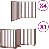  Vrata za pse s vratašcima 12 panela sklopiva 960 cm drvo topole | shoptok.hr