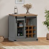 vidaXL Bivak HALDEN z drsnimi vrati sive barve 80x40x80 cm masivni les Cene