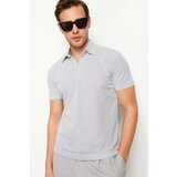Trendyol White Men's Regular/Normal Cut Textured Polo Collar T-shirt cene