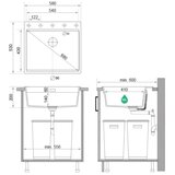 Kando OSLO 60 MAX LEVEL BEŽ 580x530/200 MM | ePonuda.com