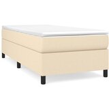 Maison Chic Posteljni okvir - Enojna postelja - Postelja za odrasle brez vzmetnice Cream 80x200 cm Tkanina-J7076, (21775401) | Shoptok.si