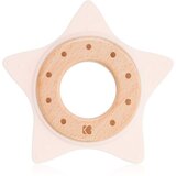 Kikka Boo Silicone and Wood Teether Star grizalo Pink 1 kos Cene