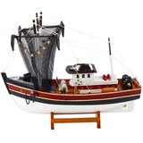  Kolekcionarska maketa ribarskog broda s mrežom 38x31cm | Shoptok.si