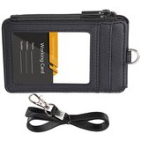 INF Držalo za vizitke iz PU usnja z vrvico Grey, (21553686) | Shoptok.si
