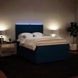 Krevet s oprugama i madracem plavi 140x190 cm baršunasti | Eponuda.com