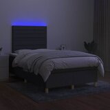  box spring s madracem LED tamnosivi 120 x 200 cm tkanina | shoptok.hr