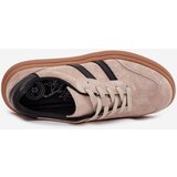 EVENTO Suede Women's Sneakers On Platform Beige Elivienne | Shoptok.si
