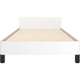vidaXL Posteljni okvir z vzglavjem bel 80x200 cm umetno usnje | Shoptok.si