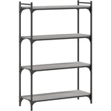  Regal za knjige s 4 razine siva boja hrasta 80x30x120 cm drveni | Eponuda.ba