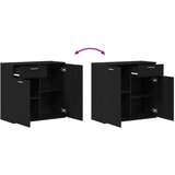 Komoda crni hrast 80x36x75 cm Inženirsko drvo | shoptok.hr