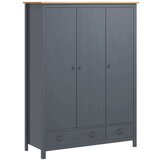  Trokrilni ormar Hill sivi 127 x 50 x 170 cm od masivne borovine | shoptok.hr