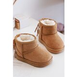 Boto Children's Insulated Snow Boots with Fringes Camel Mikyla | Shoptok.si