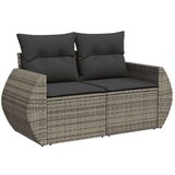  8-dijelni set vrtnih sofa od poliratana s jastucima sivi | shoptok.hr