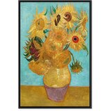  Slika - Vincent van Gogh – Sunflowers II 80x120 U crnom drvenom okviru | shoptok.hr