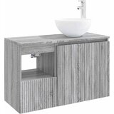  Set namještaja za kupaonicu 2 kom. Siva Sonoma 49.5 x 41 x 80 cm | shoptok.hr