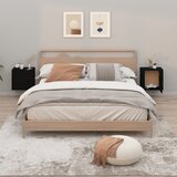 vidaXL Stenska nočna omarica 2 kosa Črna 50x30x47 cm Cene