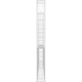  Gabionska košara U-oblika s 2 stupa 140 x 20 x 200 cm željezna | Eponuda.com