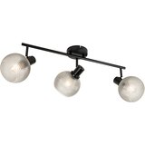 QAZQA Design spot črna z dimnim steklom 3-light - Chico Cene