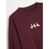Sinsay Crewneck majica s izvezenim patkama | shoptok.hr