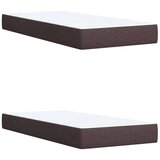  Krevet s oprugama i madracem tamnosmeđi 200x200 cm od tkanine | shoptok.hr