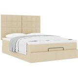  Otomanski krevet s madracem krem 140x200 cm tkanine | Eponuda.com