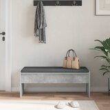  Klupa za hodnik s jastukom Betonski sivi 103 x 38 x 40 cm | shoptok.hr