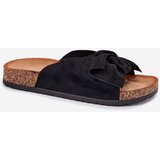 Boto Women's Cork Sole Sandals With Bow Black Seressa | shoptok.hr